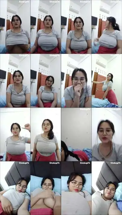 Bokep abg kacamata pamer susu gede mont...