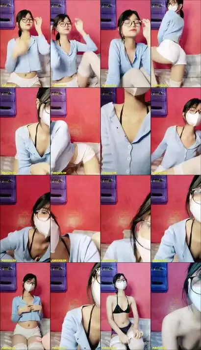 cantik mulus kacamata eh dia buka baju ...