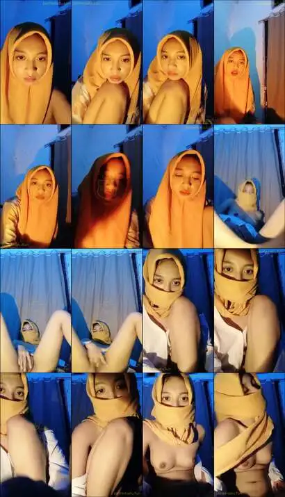 hijab colok memek becek
