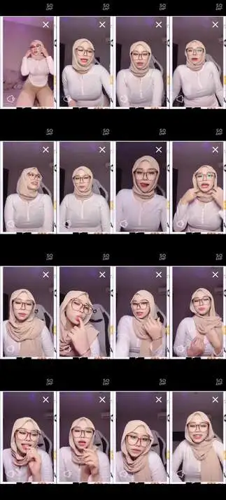 Hijab Cream Toked Bulet Twerking