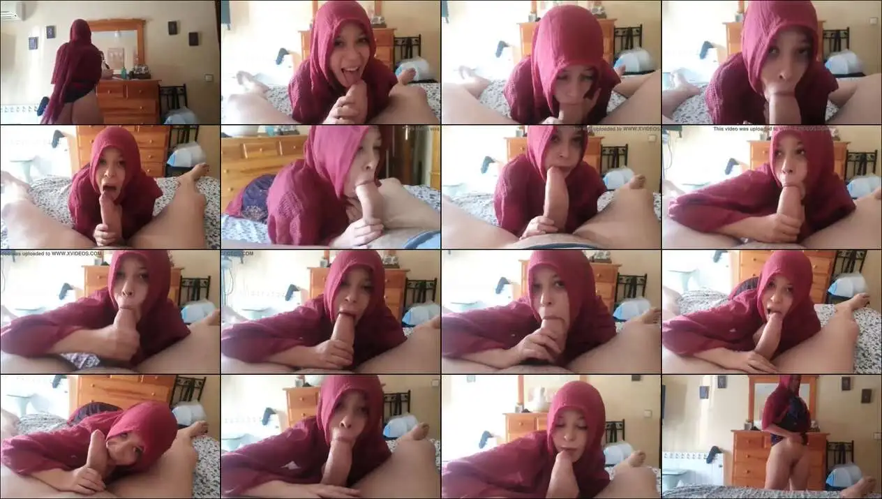 hijab merah nyepong