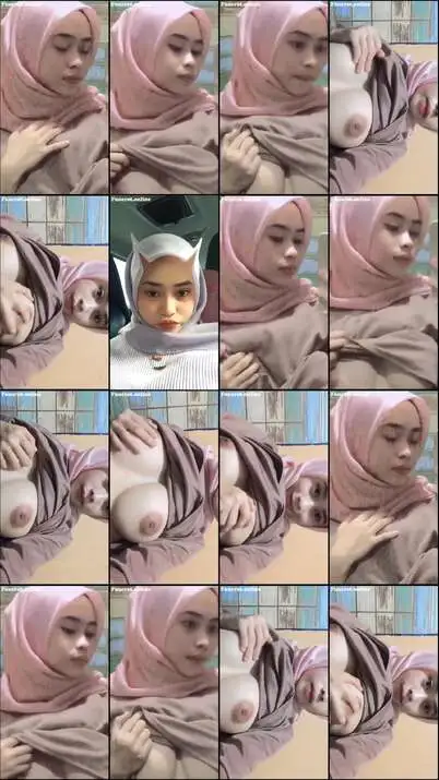 Hijab Pink Cantik Pamer Tubuh Mulus