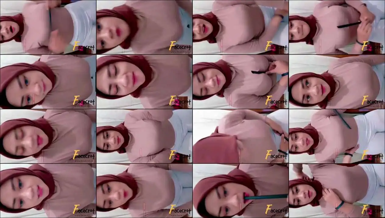 Hijabers Cantik Nakal Face Crot Pekob...