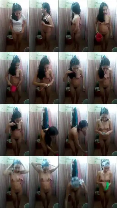 Indo Nitha VC ama ayang sambil mandi