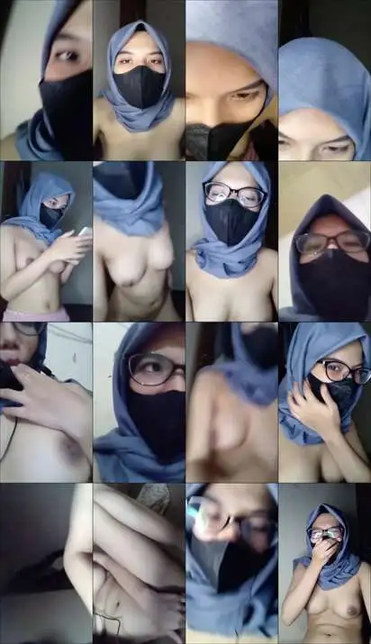 jilbab abu kacamata colok memek barbar(...