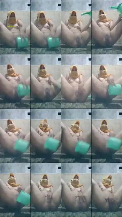 jilbab colmek pakai gayung