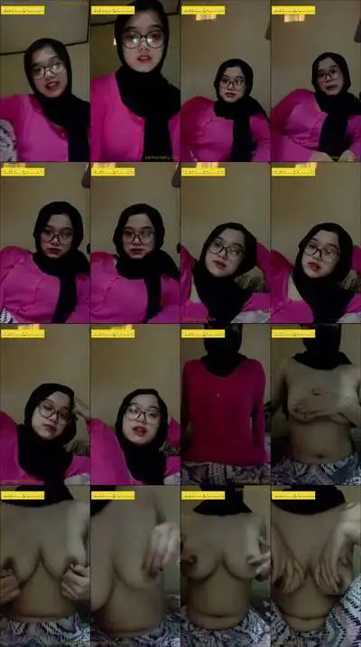 jilbab hitam baju pink memeknya juga pi...