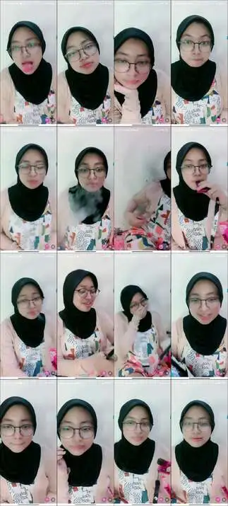 jilbab kacamata bunga
