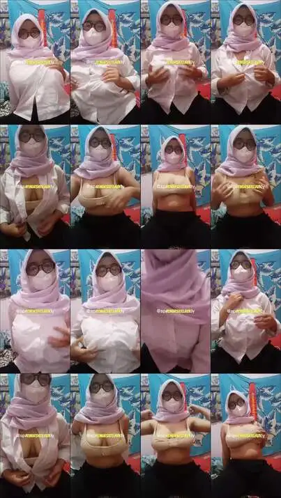 jilbab kacamata toket gede pap susu par...