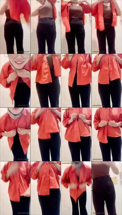 jilbab pap sambil ganti baju
