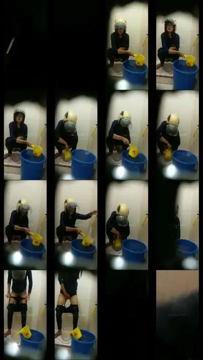 Ngintip cewek pipis di toilet SPBU, Vid...