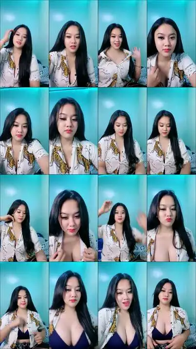 Si Cantik Chalisa Buka Kemeja Belahan S...